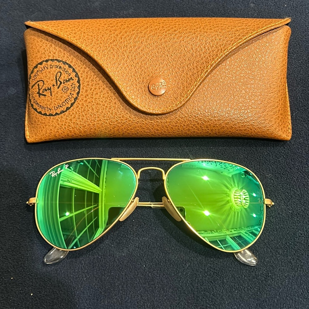 Ray-Ban polarized large metal aviators, unisex